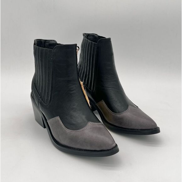 SOLD 🫶🏽 SEVEN7 Tuxedo Tex Ankle Booties (various sizes available) Vegan - Picture 7 of 14